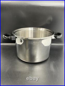 West Bend Cordon Bleu Temp Tone 7-Ply T304 Stainless Steel Stockpot with Lid