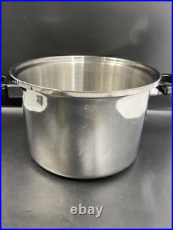 West Bend Cordon Bleu Temp Tone 7-Ply T304 Stainless Steel Stockpot with Lid