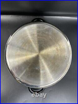 West Bend Cordon Bleu Temp Tone 7-Ply T304 Stainless Steel Stockpot with Lid