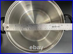 West Bend Cordon Bleu Temp Tone 7-Ply T304 Stainless Steel Stockpot with Lid
