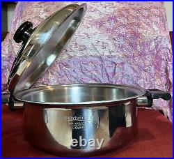 West Bend KITCHEN CRAFT 6QT STOCKPOT withLID& Steamer MULTI-PLY STAINLESS STEEL