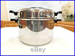 West Bend Kitchen Craft 12 Qt Stock Pot Olla Tamale Cooker T304 Stainless Steel