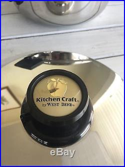 West Bend Kitchen Craft Stainless Pot Liquid Core Dutch Oven Stock 4 Qt. Vapor