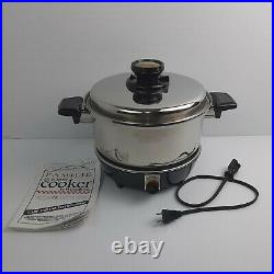 West Bend Kitchen Craft Stainless Steel 4 qt Pot Familie Slow Cooker