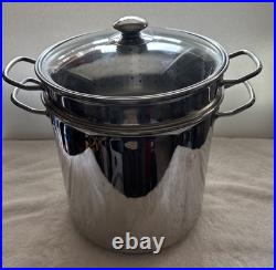 Williams Sonoma 12 Quart 18/10 Heavy Stainless Steel Stock Pot/Steamer/Lid