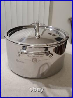 Williams Sonoma 8 Qt Hestan Stainless Steel Thermo Clad Stock Pot & Lid Italy