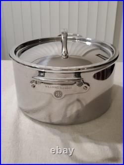 Williams Sonoma 8 Qt Hestan Stainless Steel Thermo Clad Stock Pot & Lid Italy