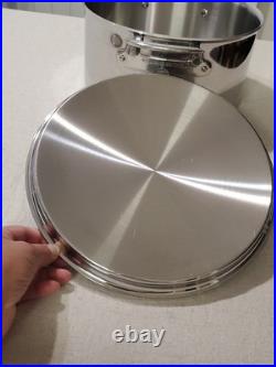Williams Sonoma 8 Qt Hestan Stainless Steel Thermo Clad Stock Pot & Lid Italy