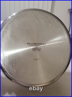 Williams Sonoma 8 Qt Hestan Stainless Steel Thermo Clad Stock Pot & Lid Italy