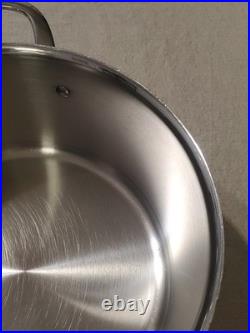 Williams Sonoma 8 Qt Hestan Stainless Steel Thermo Clad Stock Pot & Lid Italy