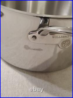 Williams Sonoma 8 Qt Hestan Stainless Steel Thermo Clad Stock Pot & Lid Italy