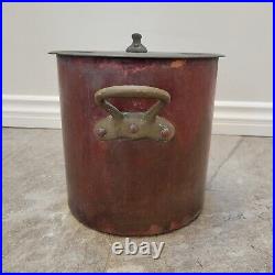 Williams Sonoma France Hammered Copper Stock Pot Vintage Heavy Duty Cookware