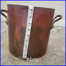 Williams Sonoma France Hammered Copper Stock Pot Vintage Heavy Duty Cookware