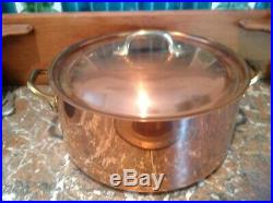 Williams Sonoma French Copper Stew Stock Pan Pot Stainless Lining VGC Large