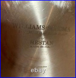 Williams Sonoma Hestan 8 Quart Stockpot Stainless Steel Thermo Clad withLid