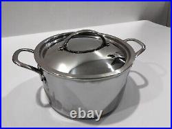 Williams Sonoma Hestan Thermo Clad 8qt Stock Pot & Cover Stainless Superb Condt