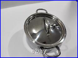 Williams Sonoma Hestan Thermo Clad 8qt Stock Pot & Cover Stainless Superb Condt