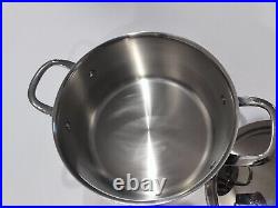 Williams Sonoma Hestan Thermo Clad 8qt Stock Pot & Cover Stainless Superb Condt