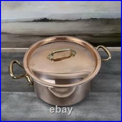 Williams Sonoma Mauviel M'250B Copper Stew Stockpot 5-Qt. Tarnished Scuffed Read