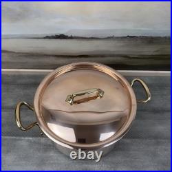 Williams Sonoma Mauviel M'250B Copper Stew Stockpot 5-Qt. Tarnished Scuffed Read