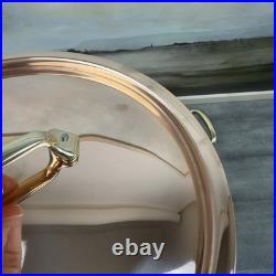 Williams Sonoma Mauviel M'250B Copper Stew Stockpot 5-Qt. Tarnished Scuffed Read