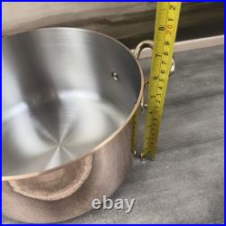 Williams Sonoma Mauviel M'250B Copper Stew Stockpot 5-Qt. Tarnished Scuffed Read