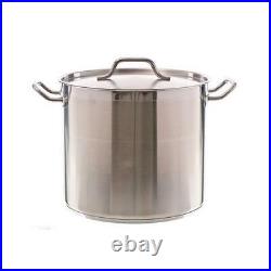 Winco SST-20 20 qt Stainless Steel Stock Pot