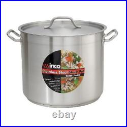 Winco SST-60 60 qt Stainless Steel Stock Pot