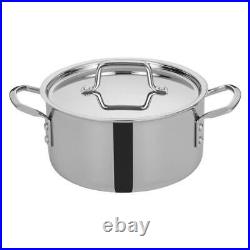 Winco Stock Pot 4.5-Qt Tri-Gen Tri-Ply Bottom Stainless Steel with Cover + Lid