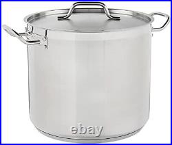 Winware Stainless 20-Quart Steel Stock Pot with Cover, Silver