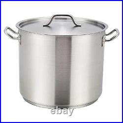 Winware Stainless Steel 32 Quart Stock Pot with Cover