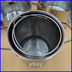 Wolfgang Puck Bistro 0208 Cookware 7 Piece Set Soup Pot Asparagus Stockpot+++