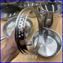 Wolfgang Puck Bistro 0208 Cookware 7 Piece Set Soup Pot Asparagus Stockpot+++