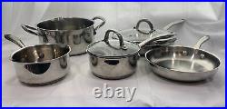 Wolfgang Puck Cafe Collection Stainless Steel Cookware 7 Piece Lot