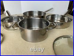 Wolfgang Puck's 7 pc set Stainless steel withLids Pots and Pans Cookware