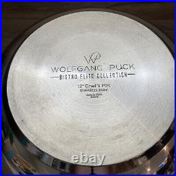 Wolfgang Puck's Bistro Collection 11 pc Set Stainless Steel Pots Pans Lids
