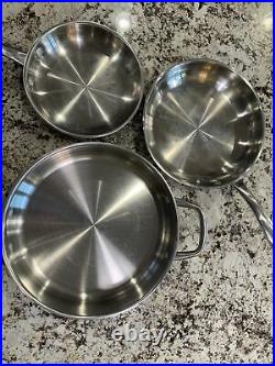 Wolfgang Puck's Cafe Collection 7pc set Stainless steel withlids pans