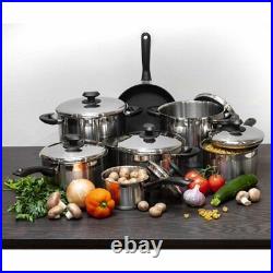 YBM Home Professional Chef 18/10 Stainless Steel Stock Pot, Induction Compatible
