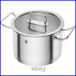 ZWILLING Pro Stockpot 24cm (with glass lid) Deep, double-handled pot with a tr