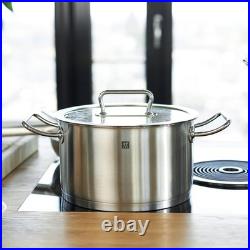ZWILLING Pro Stockpot 24cm (with glass lid) Deep, double-handled pot with a tr