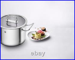 ZWILLING Pro Stockpot 24cm (with glass lid) Deep, double-handled pot with a tr